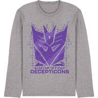 Hasbro Transformers Generations Decepticon Tech Icon Logo L Tee, Athl Heather in Light Grey | Size: Large