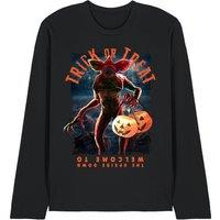 Stranger Things Demogorgon Trick Or Treat Long Sleeve T-Shirt, Black | Size: Medium