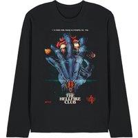 Stranger Things Hellfire Poster Long Sleeve T-Shirt, Black | Size: Small