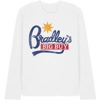 Stranger Things Bradley'S Big Buy Logo Long Sleeve T-Shirt, White | Size: Medium