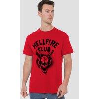 Stranger Things Hellfire Spray Logo T-Shirt, Red | Size: Large