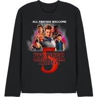 Stranger Things Season Five Poster Long Sleeve T-Shirt, Black | Size: 2XL