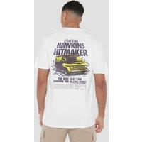 Stranger Things Call The Hawkins Hitmaker Front Back T-Shirt, White | Size: XL