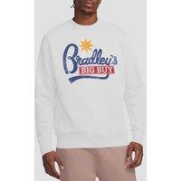 Stranger Things Bradley'S Big Buy Logo Sweatshirt, White | Size: Medium