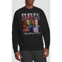 Stranger Things Eleven Homage Sweatshirt, Black | Size: Small