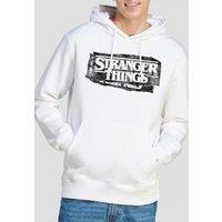 Stranger Things Punk Logo Hoodie, White | Size: XL
