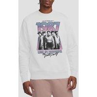 Stranger Things Hawkins 1987 Group Tour Poster Sweatshirt, White | Size: XL