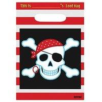Amscan Striped Pirate Party Bags Ideal for Birthday Parties