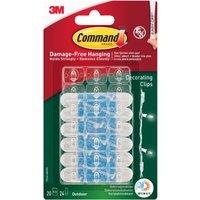 3M CLAW Command Outdoor Clear Decorating Clips 17026H-AW in White