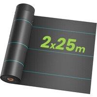 Dprodo Garden Weed Barrier Fabric Landscape Fabric in Dark Grey | Size: 10kg