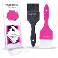 Vellen Premium Hair Brush Set For Colouring - 2 Pack - Black/Pink