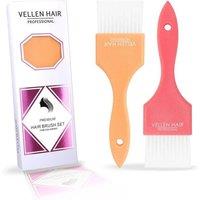 Vellen Premium Hair Brush Set For Colouring - 2 Pack - Yellow/Red