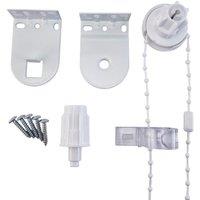 Furnished Roller Blind Repair Kit - All Metal with Plastic Chain 25mm in White