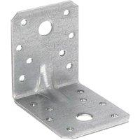 VOGREX 14PCS Galvanised Steel Corner Brackets - Heavy Duty 90 Degrees in Silver