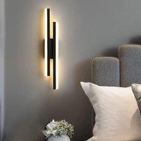 COMELY Indoor Wall Lights, 16W Black Wall Lights Modern, 3000K/4500K/6500K