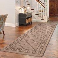 Smart Living Tribela Heavy Duty Machine Washable Hallway Kitchen Non Slip Door Mat in Beige | Size: 60 cm x 110 cm