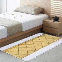 Smart Living Carmela Heavy Duty Machine Washable Hallway Kitchen Non Slip Door Mat in Gold | Size: 40 cm x 60 cm