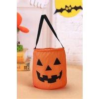 H&O Direct Halloween Pumpkin Trick or Treat Candy Bag in Orange
