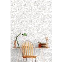 Hoopla Walls Animal Doodle 10m Matt Wallpaper in Grey