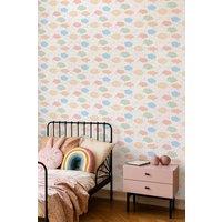 Hoopla Walls Fluffy Clouds 10m Matt Wallpaper in Pink