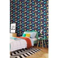 Hoopla Walls Ocean Adventure 10m Matt Wallpaper in Blue