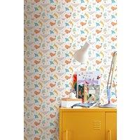 Hoopla Walls Ocean Adventure 10m Matt Wallpaper in Orange