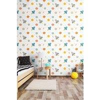 Hoopla Walls Lift Off-10m Matt Wallpaper in Orange