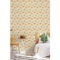Hoopla Walls Jurassic Party 10m Matt Wallpaper in Orange