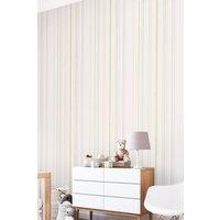 Hoopla Walls Textured Stripe 10m Matt Wallpaper in Natural