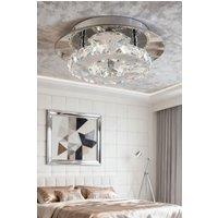 Living and Home Modern Crystal Flush Mount Ceiling Light