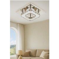 Living and Home Modern Small Crystal LED Ceiling Light in Silver