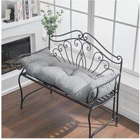Living and Home 120*40cm Solid Colour Garden Seat Cushion in Grey