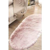 Living and Home 60Cm x 90Cm Bendel Handmade Shag Pink Rug | Size: 60 cm x 90 cm