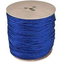 Pegdev 10mm Blue Polypropylene Rope - 3-Strand Twisted Construction (1m)
