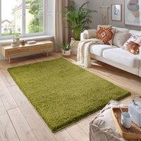 Smart Living Soft Fluffy 5cm Thick Pile Shaggy Area Rugs for Living Room, Bedroom in Green | Size: 60 cm x 110 cm