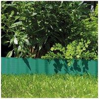 Living and Home No-Dig L-Shaped Garden Edging with 30 Ground Pegs in Green | Size: Small