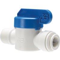 John Guest Male Shut Off-Valve OD x 3/8 in White