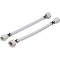 John Guest HTi Ex Flexi Hose 15mm x1/2" 300mm in Silver