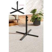 Living and Home Cross Steel Free Standing Umbrella Basepole is not included in Black