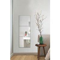 Living and Home 3pcs Acrylic Adhesive Wall Mirror Tiles in Clear