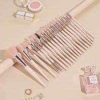 Set of 20 Makeup Brushes Tool in Pink
