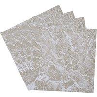 Living and Home 10pcs Fine Veined Marble Effect PVC Self-Adhesive Floor Tiles, Covers 0.929