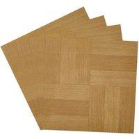 Living and Home 10Pcs Self-adhesive PVC Wood Grain Mosaic Parquet Flooring Tiles Set, 0.929m in Yellow
