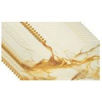 Living and Home 10pcs Gold Marble Effect Self-Adhesive Wall Stickers, 30 x 60cm | Size: 30 x 60 cm