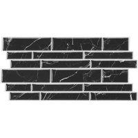 Living and Home 20Pcs Peel and Stick Marble Effect Mosaic Wall Sticker Splashback Tile in Black