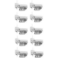 Living and Home 10pcs Soft Close Concealed Cabinet Door Hinges in Silver