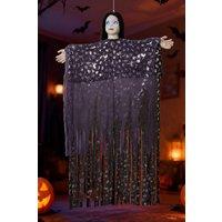 H&O Direct Glowing-Eyed Halloween Hanging Ghost - Outdoor & Indoor Festive Decor in Purple