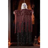 H&O Direct Glowing-Eyed Halloween Hanging Ghost - Outdoor & Indoor Festive Decor in Red