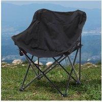Living and Home Outdoor Portable Folding Camping Chair in Black