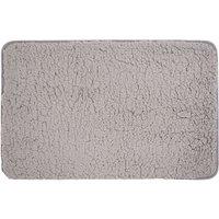 Living and Home Non-Slip Polyester Bath Mat in Grey | Size: 50 cm x 80 cm